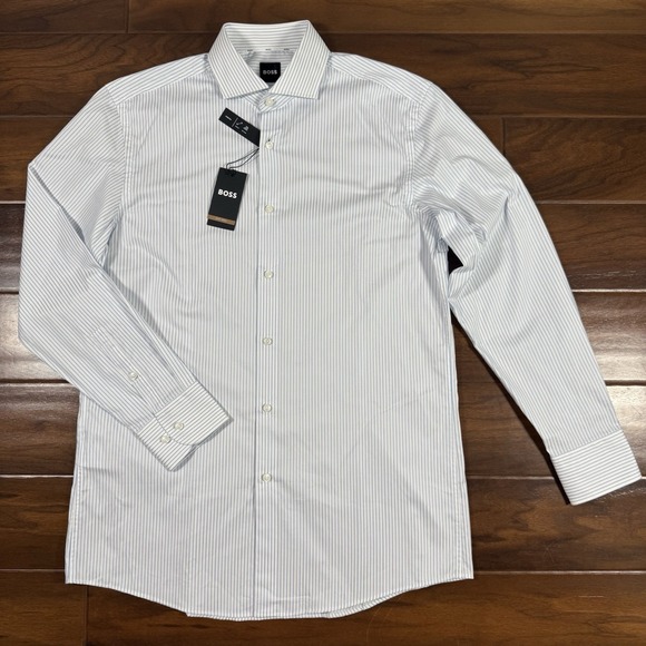 Hugo Boss Men Size Medium / 15.5 R / 32 - 33 Max Sharp Fit Button Up Shirt L/S